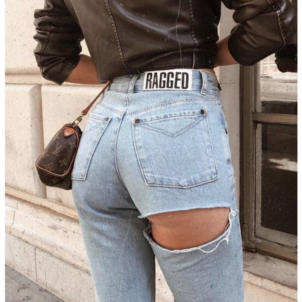 Ragged Priest Hi-Rise Butt Cut Slim Tapered Mom Jean Stonewash-34